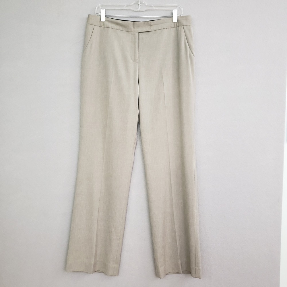 Anne Klein Women 12 Suit Pants Beige Straight Leg Career Professional Trousers